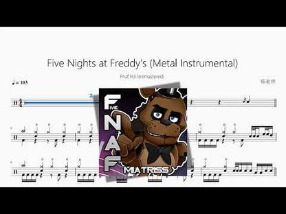Five Nights at Freddy's Metal Instrumental【Fnaf,Vol 1remastered】