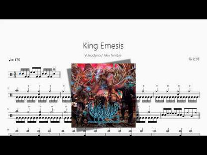 King Emesis【Vulvodynia  Alex Terrible】 动态鼓谱视频