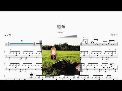 颜色【Gareth.T】 动态鼓谱视频