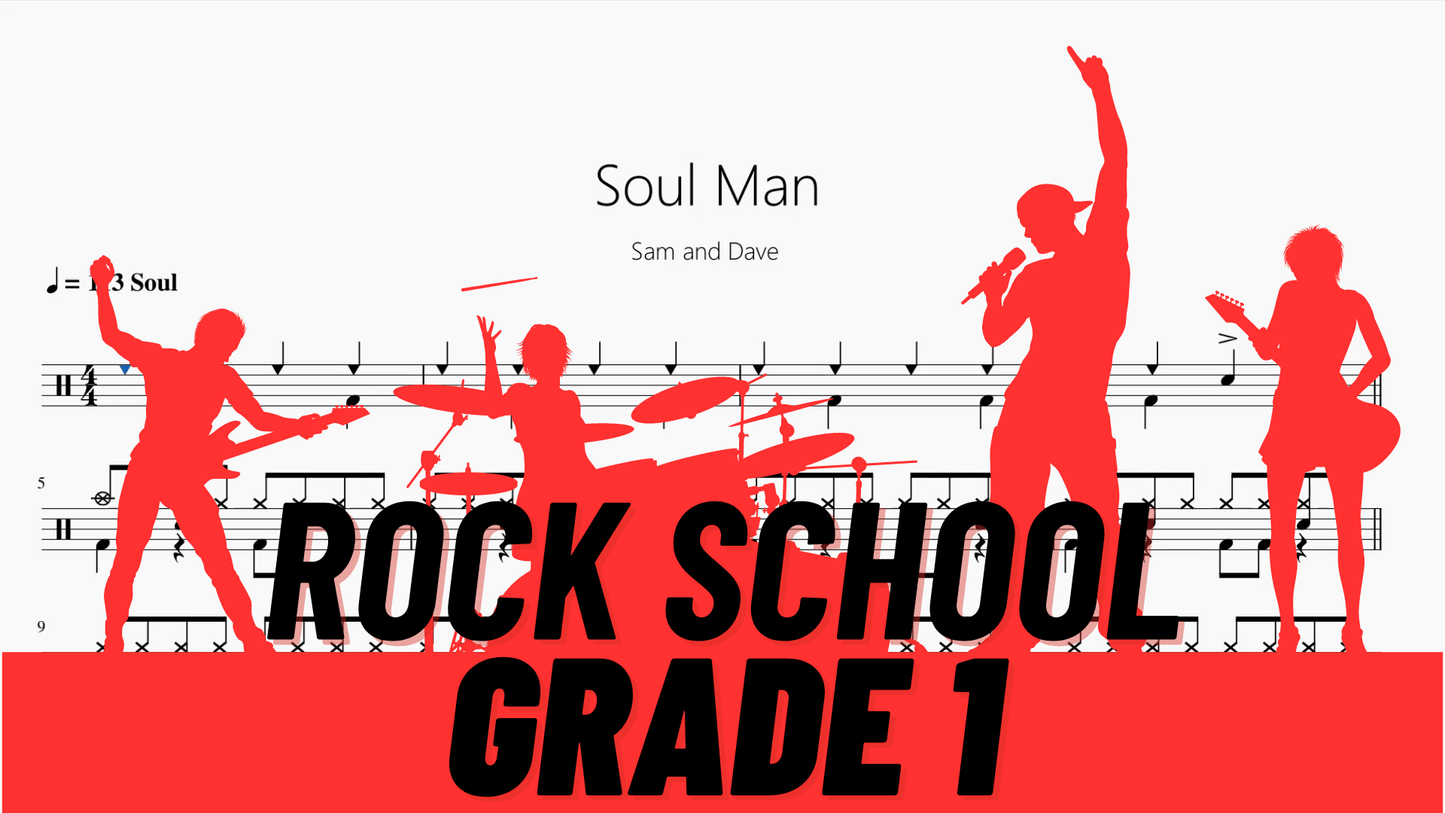 Soul Man【Rock school Lv1】 - 鼓譜 Drumtabs ドラム楽譜