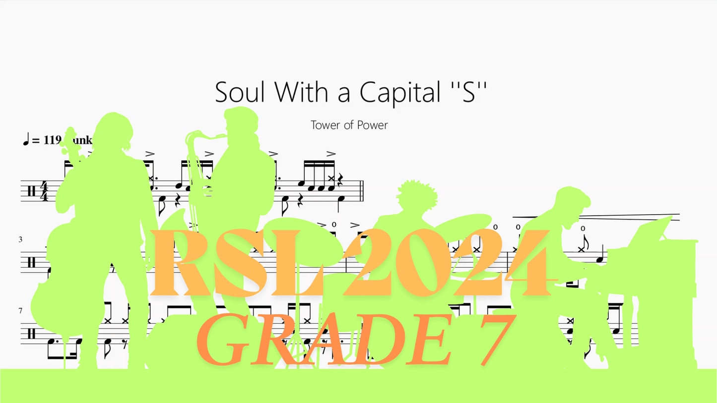 Soul With a Capital ''S''【Rock school Lv7】 - 鼓譜 Drumtabs ドラム楽譜