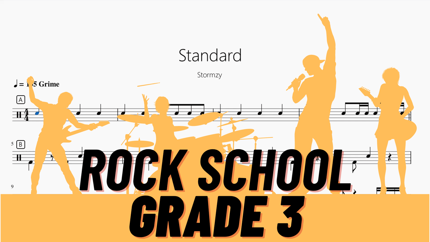 Standard【Rock school Lv3】 - 鼓譜 Drumtabs ドラム楽譜