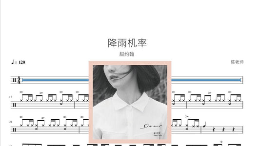 降雨機率 甜約翰（Sweet John） - 鼓譜 Drumtabs ドラム楽譜