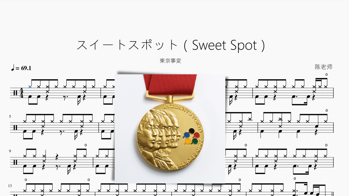 スイートスポット（Sweet Spot）【東京事変】 — partitura de batería Drumtabs