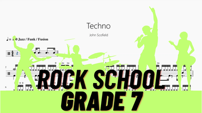 Techno【Rock school Lv7】 - 鼓譜 Drumtabs ドラム楽譜