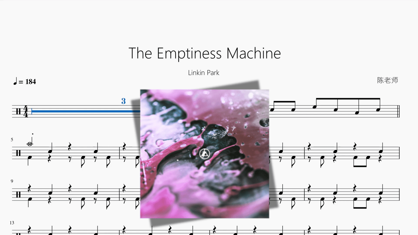 The Emptiness Machine【Linkin Park】 - 鼓譜 Drumtabs ドラム楽譜