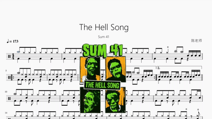 The Hell Song【Sum 41】 - 鼓譜 Drumtabs ドラム楽譜