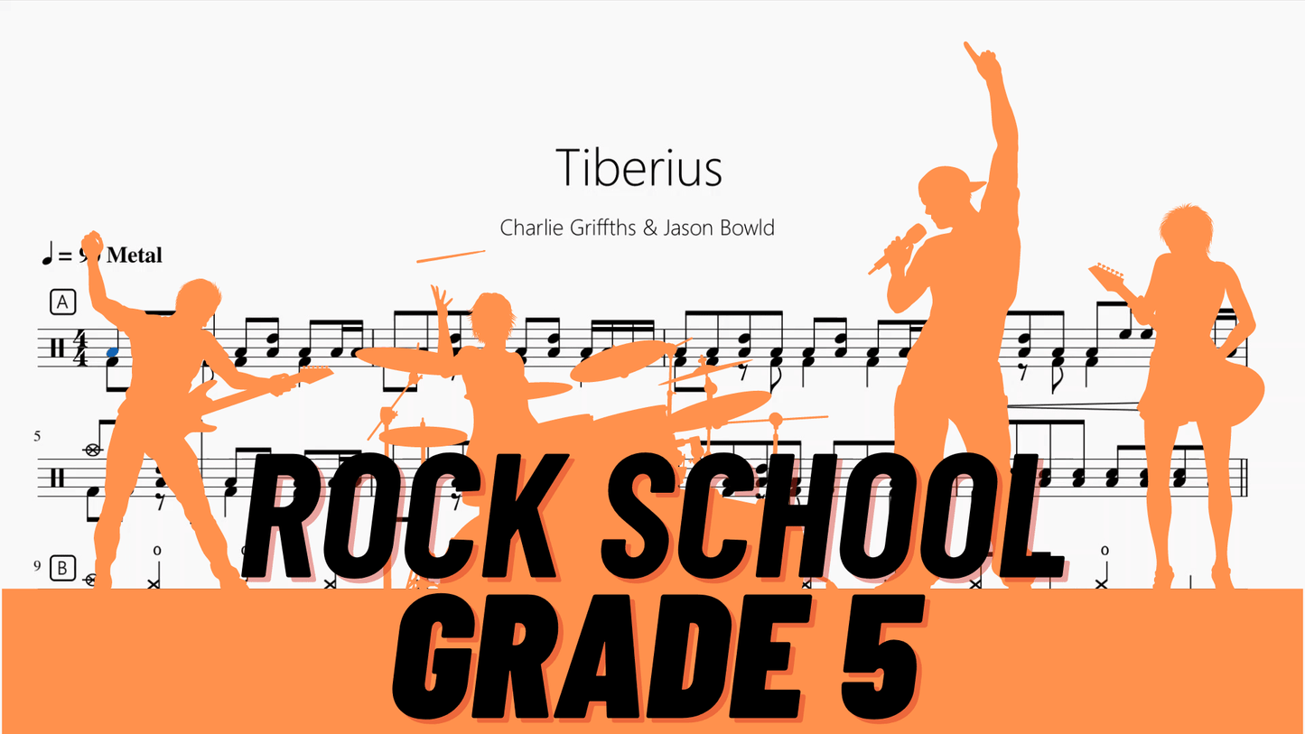 Tiberius【Rock school Lv5】 - 鼓譜 Drumtabs ドラム楽譜