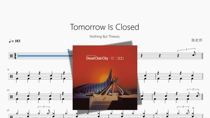 Tomorrow Is Closed【Nothing But Thieves】 — partitura de batería Drumtabs