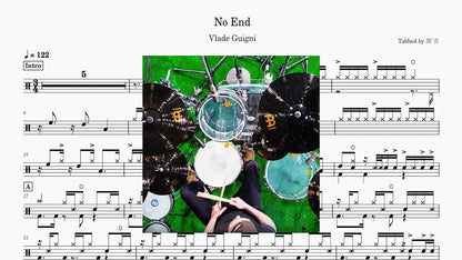 Vlade Guigni - No End - 鼓譜 Drumtabs ドラム楽譜