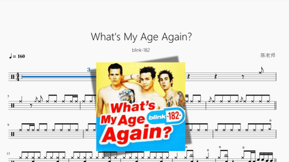 What's My Age Again【blink 182】 — partitura de batería Drumtabs