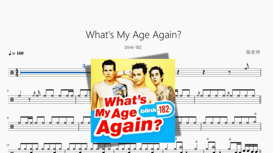 What's My Age Again【blink 182】 — partitura de batería Drumtabs