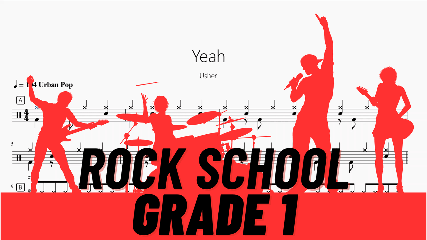 Yeah【Rock school Lv1】 - 鼓譜 Drumtabs ドラム楽譜