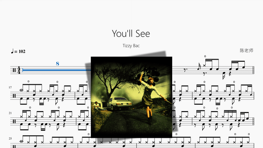 You'll See【Tizzy Bac】 - 鼓譜 Drumtabs ドラム楽譜
