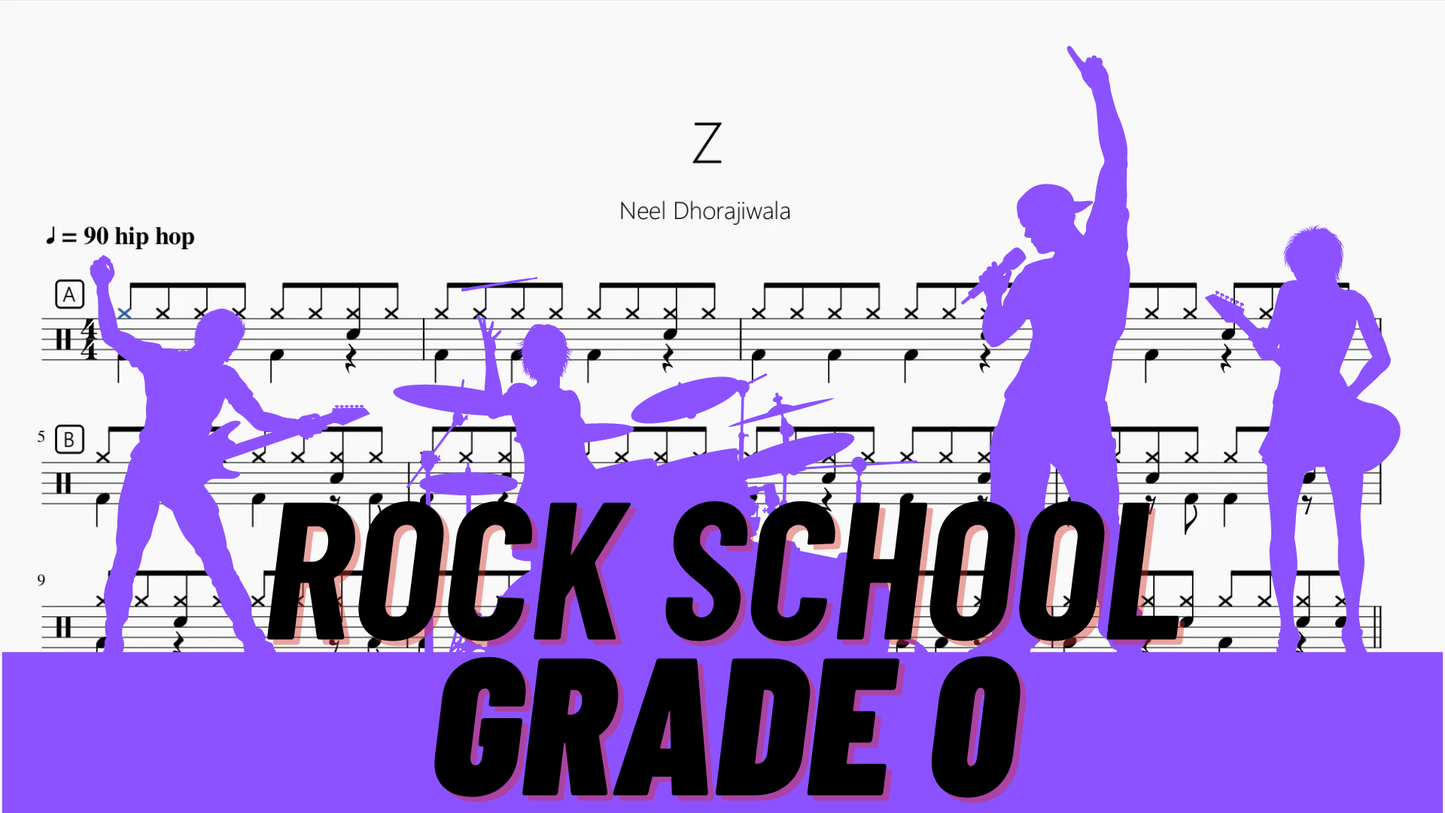 Z【Rock school Lv0】 - 鼓譜 Drumtabs ドラム楽譜
